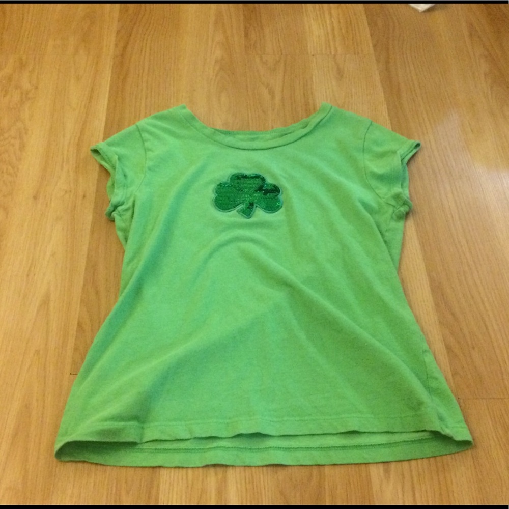 Kids large green shamrock shirt